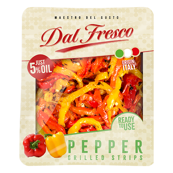 1109914 - SLICED GRILLED PEPPERS 1/6 TRAY DAL FRESCO - VIANDER 8/950G