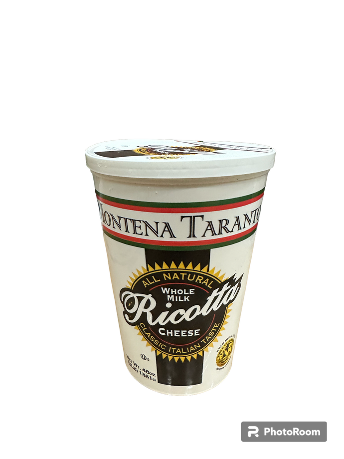 201058311 - RICOTTA CHEESE WHOLE MILK - MONTENA TARANTO  6/3 LB