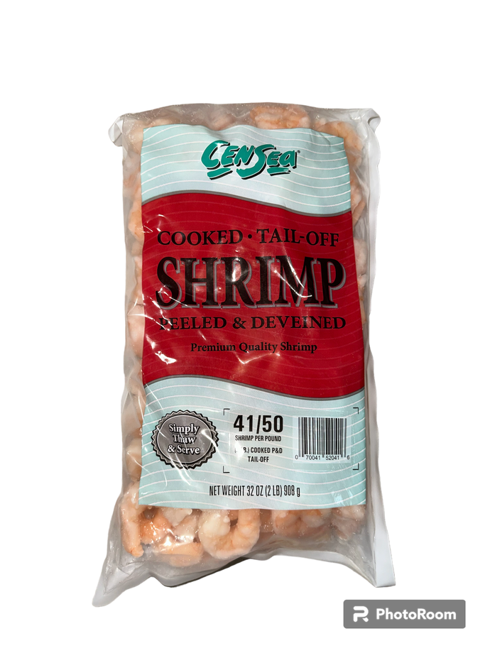 41052131 - COOKED SHRIMP WHITE 41/50 (NO HEAD, P&D, TAIL ON) 5/2 LB