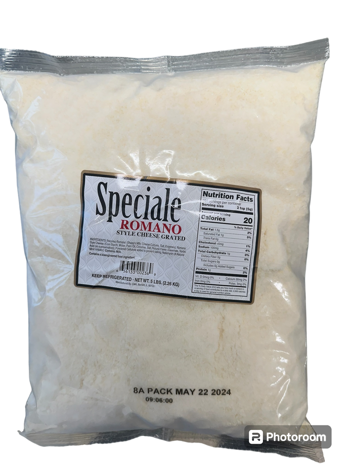 203047 - (PECORINO ROMANO GRATED - SPECIALE - 4/5 LBS)