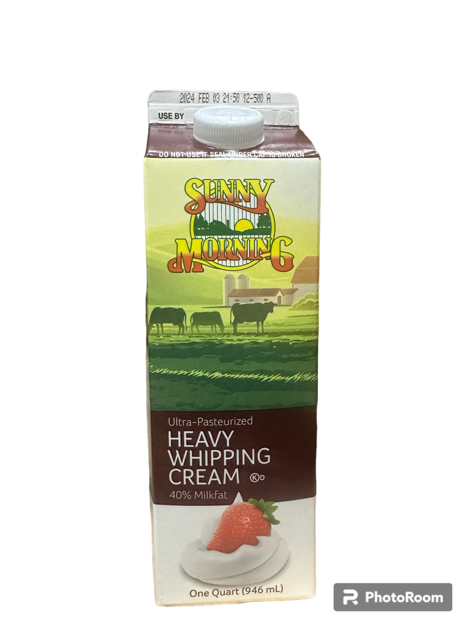 301035322 HEAVY WHIPPING CREAM 40% UHT - S.MORNING 12/32OZ