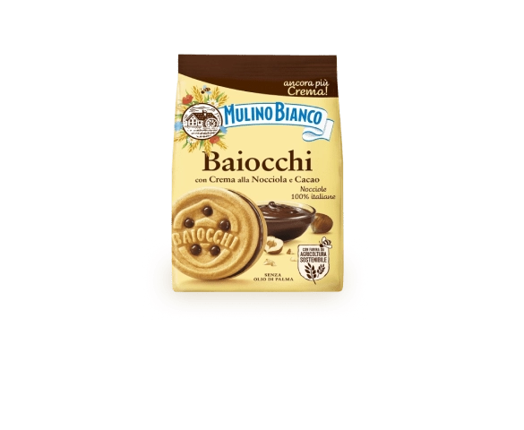 113966 - COOKIE BAIOCCHI CHOCOLATE CREAM - MULINO BIANCO 10/9.17 OZ