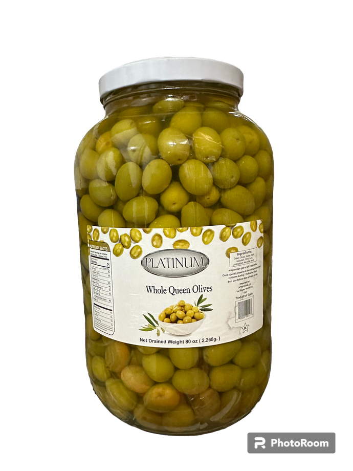 1069881 - GREEN QUEEN OLIVES WHOLE - 1 GAL