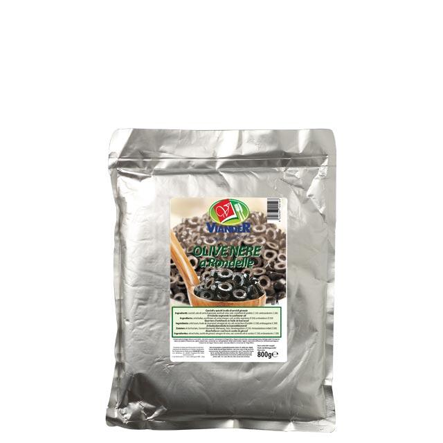 106995. SLICED BLACK OLIVES IN BRINE (POUCH) 10/1.7KG