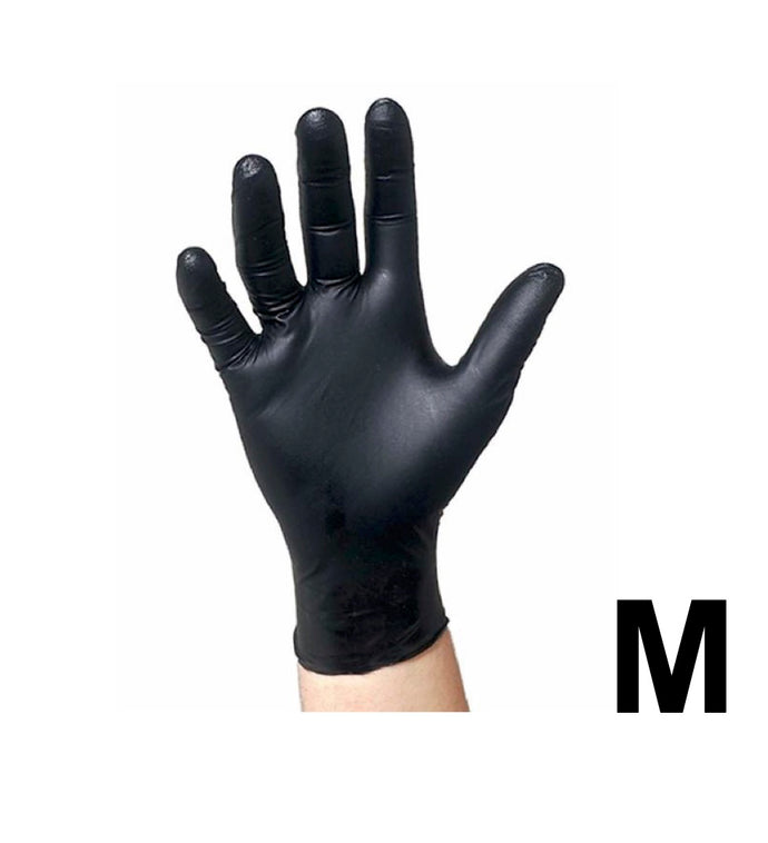 5019810. NITRILE BLACK GLOVE MEDIUM POWDER FREE 10/100