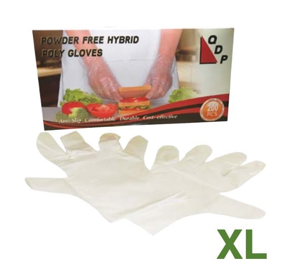 501985.  Gloves Hybrid No Powder (PF) No Slip XLARGE 5/200