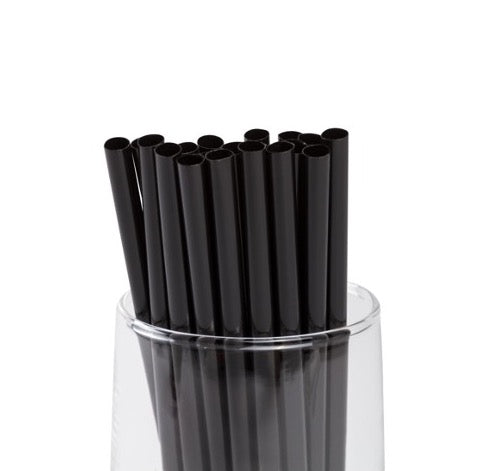 504981.  Straw jumbo unwrapped BLACK - QDP