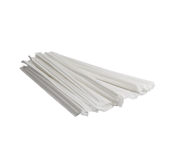 504983.  Straw jumbo wrapped CLEAR - QDP