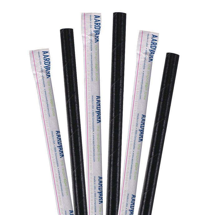 504987. Straw giant wrapped BLACK - QDP
